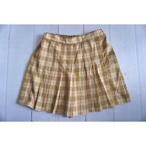 Uniqlo Kids Checkered Pleated Mini Skirt/ Skort, Size 9-10